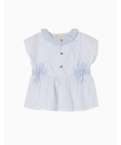 camisa rayas blusa lazosblanca azul niña zippy moda infantil 247x296 - Blusa rayas con cuello