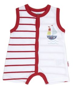 pelele sin mangas babybol barco color blanco y rojo rayas bebe moda infantil primavera verano 19078 1 247x296 - Pelele barco rojo