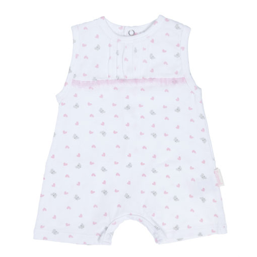 pelele sin mangas verano bebe niña corazones mariposas puntilla rosa blanco babybol 19081 1 510x510 - Pelele mariposas Babybol