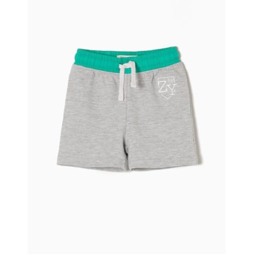 bermudas pantalones cortos gris algodon zippy verano niño moda infantil 510x510 - Bermuda gris verde básic