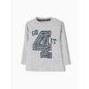 camiseta gris zippy niño manga larga primavera entretiempo moda infantil 100x100 - Bermuda gris verde básic