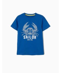 camisetas playa piscina moda infantil manga corta nino zippy cangrejo 151661 large 247x296 - Camiseta Sailor azul