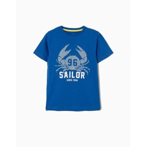 camisetas playa piscina moda infantil manga corta nino zippy cangrejo 151661 large 510x510 - Camiseta Sailor azul