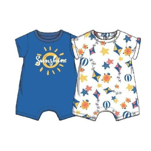 conjunto pack dos peleles azul cometas pijama bebe niño moda infantil 510x510 - Pack 2 Peleles Sunshine