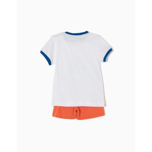 conjunto pack dos piezas zippy bermuda pantalón corto naranja camiseta manga corta blanca con pez 3 510x510 - Camiseta+bermuda Fun fish