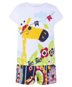 conjunto camiseta blanca girafa pirata short estampado floral pirates tuctuc moda infantil primavera verano 49533 247x296 - Camiseta+short Pirates