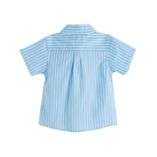 camisa rayas azul manga corta botones newness BBV07013 2 510x510 - Camisa rayas mc