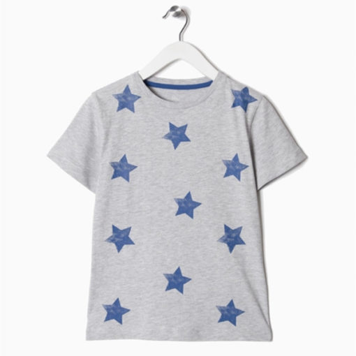 camiseta algdon gris estrellas azules manga corta moda infantil zippy rebajas verano 510x510 - Camiseta Estrellas gris