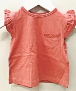 camiseta coral con bolsillo puntilla manga corta zippy moda infantil verano rebajas 247x296 - Camiseta bolsillo coral