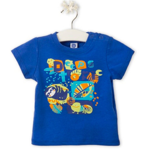 camiseta manga corta algodon deep tropic tuctuc moda infantil rebajas verano 48475 510x510 - Camiseta azul Deep Tropic