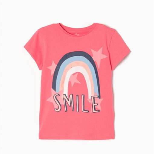 camiseta manga corta arcoiris smile moda infantil zippy 510x511 - Camiseta Smile Arco Iris