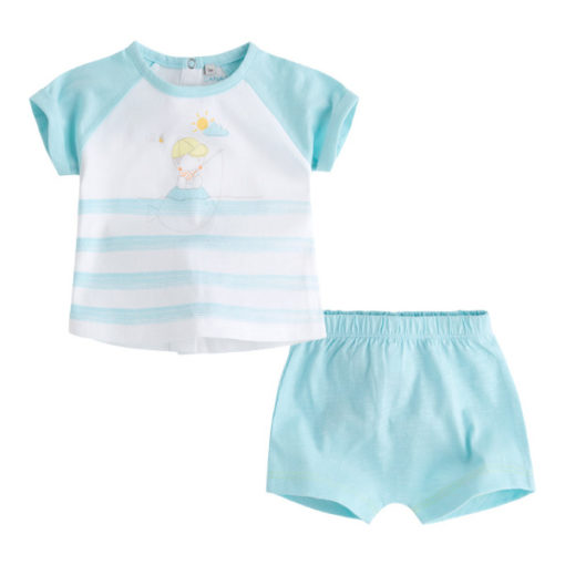 conjunto camiseta bermuda algodon minifish verano rebajas moda infantil canada house T7NO2052 000XC 510x510 - Conjunto Minifish Verde
