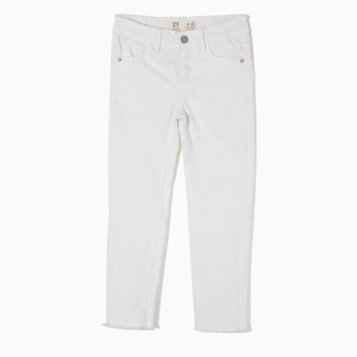 pantalon vaquero color blanco flecos deshilachado moda infantil zippy 510x509 - Pantalón vaquero blanco