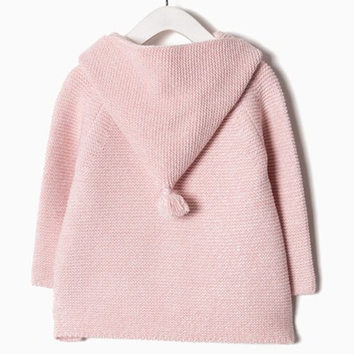chaqueta abrigo tricot con capucha pompon rosa estrellas color marron moda infantil zippy invierno rebajas 2 510x510 - Chaqueta tricot con capucha