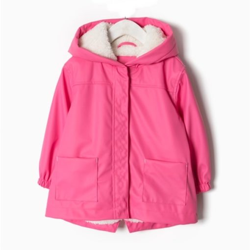 chubasquero parka interior polar color rosa con pompon en la capucha moda infantil invierno zippy 510x510 - Chubasquero pompón rosa