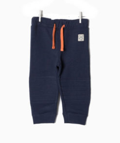pantalon chandal algodon azul marino cordon naranja zippy moda infantil rebajas invierno 247x296 - Pantalón chandal algodón