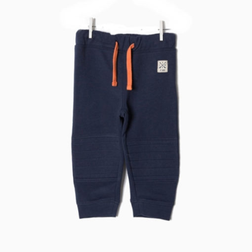 pantalon chandal algodon azul marino cordon naranja zippy moda infantil rebajas invierno 510x510 - Pantalón chandal algodón