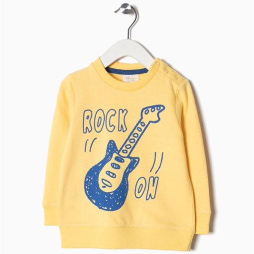 sudadera amarilla rock guitarra zippy moda infantil rebajas inverno primavera el baul de yu 510x510 - Sudadera Rock ON