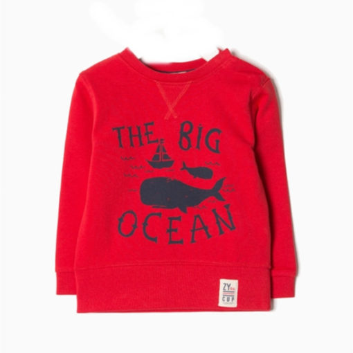sudadera roja big ocean ballena zippy moda infantil rebajas inverno primavera el baul de yu 510x510 - Sudadera The big Ocean