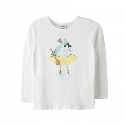 camiseta algodon manga larga color blanco con pajaro hada newness moda infantil rebajas invierno primavera JGI06774 510x510 - Camiseta Pájaro hada
