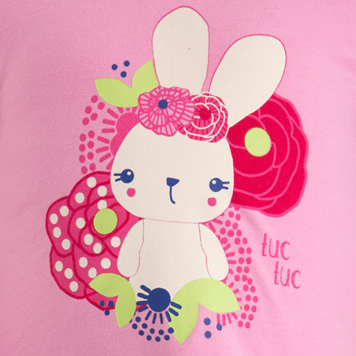 camiseta de algodon color rosa con flores y conejo fabula moda infantil rebajas invierno 39344 3 510x510 - Camiseta Conejito Fábula