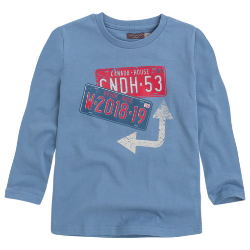 camiseta manga larga algodon canada house color azul moda infantil rebajas invierno T8JO1401 610TLC 510x510 - Camiseta Plate