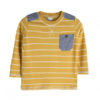 camiseta manga larga algodon moda infantil rebajas invierno newness mostaza rayas azules con bolsillo JBI06255 100x100 - Camiseta Geometric