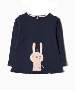 camiseta manga larga primavera conejito azul marino zippy rebajas moda infantil 247x296 - Camiseta conejito