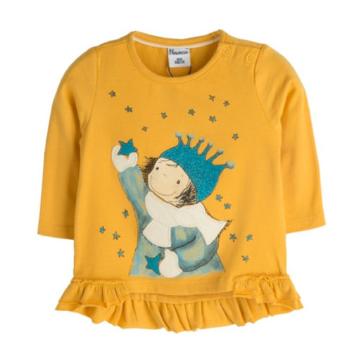 camiseta mostaza princesa estrellas newness moda infantil rebajas invierno BGI06542 510x510 - Camiseta reina brillantina