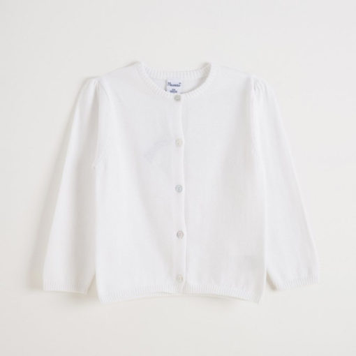 chaqueta tricot punto color blanco de ganchillo newness moda infantil rebajas invierno primavera JGV07831 510x510 - Tricot blanco