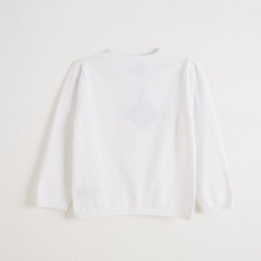 chaqueta tricot punto color blanco de ganchillo newness moda infantil rebajas invierno primavera JGV07831 2 510x510 - Tricot blanco