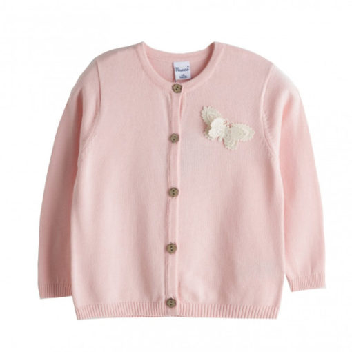 chaqueta tricot punto color rosa con mariposa de ganchillo newness moda infantil rebajas invierno primavera JGI06712 510x510 - Tricot mariposa