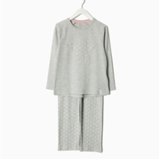 pijama gris de algodon con estrellas blancas zippy moda infantil rebajas invierno 510x510 - Pijama Estrellas