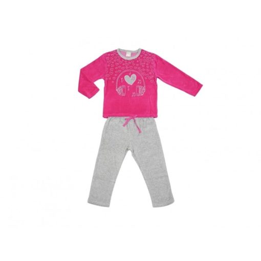 pijama tundosado moda infantil nina rosa gris corazon musica tobogan rebajas invierno 510x510 - Pijama tundosado Corazón musical