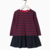 vestido algodon color azul marino y rayas rojas manga larga zippy moda infantil rebajas invierno 100x100 - Jersey pompones
