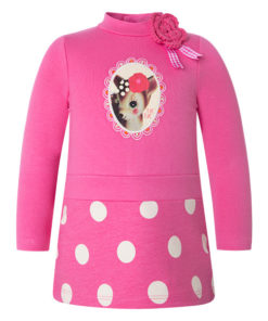vestido de algodon color rosa con lunares y ciervo bambi fabula tuctuc moda infantil rebajas invierno 39336 247x296 - Vestido felpa comb. Fábula