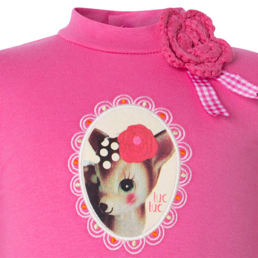 vestido de algodon color rosa con lunares y ciervo bambi fabula tuctuc moda infantil rebajas invierno 39336 3 510x510 - Vestido felpa comb. Fábula