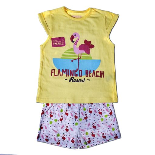 pijama verano algodon flamenco playa moda infantil rebajas 19503 510x510 - Pijama Flamingo Beach