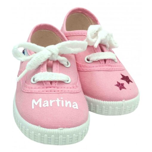 zapatillas personalizadas boann rosa celeste con nombre tallas primeros pasos bebe maternidad parternidad momentos 3 510x510 - Zapatillas loneta Boann
