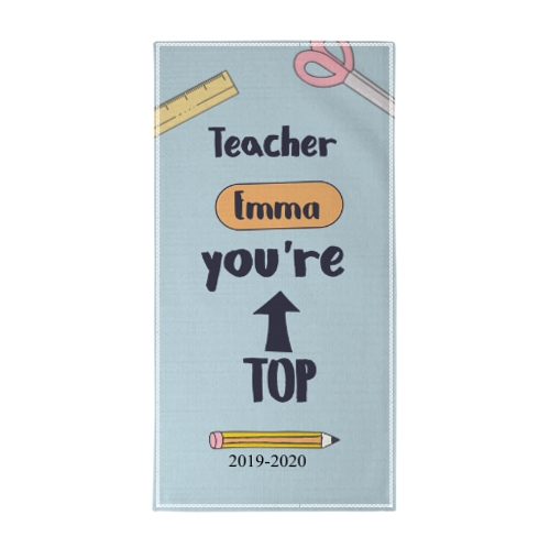 toalla de rizo de algodon personalizada con nombre regalo fin de curso profesores entrenador regalos originales 16 - Toalla playa Teacher Top