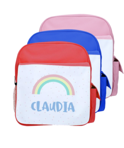 mochila infantil personalizada con estampados divertidos para la vuelta al cole arcoiris 247x296 - Mochila infantil Arco iris