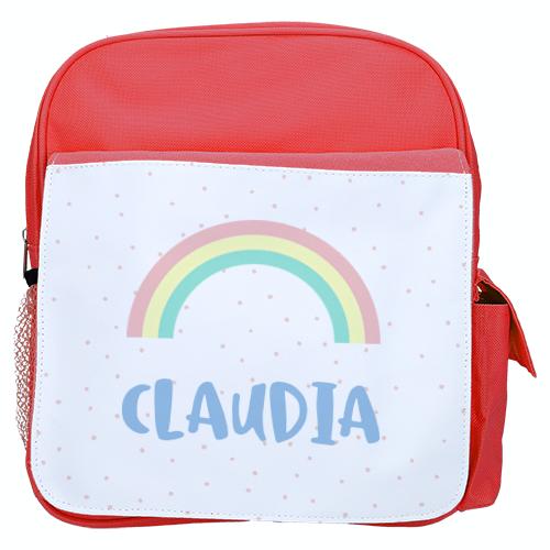 mochila infantil personalizada con estampados divertidos para la vuelta al cole arcoiris - Mochila infantil Arco iris