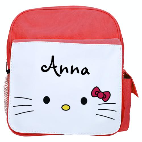 mochila infantil personalizada con estampados divertidos para la vuelta al cole azul hello kitty 2 - Mochila infantil Hello Kitty