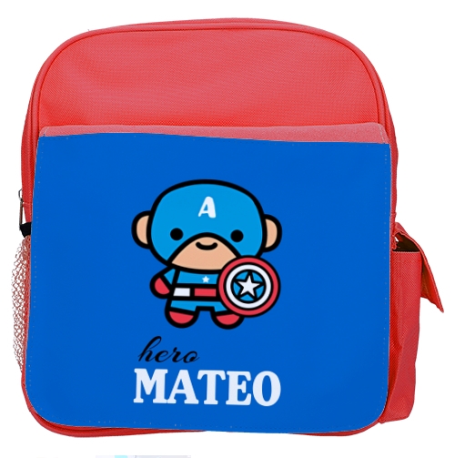 mochila infantil personalizada con estampados divertidos para la vuelta al cole capitan america marvel - Mochila infantil Capitán América
