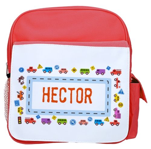 mochila infantil personalizada con estampados divertidos para la vuelta al cole coches colores - Mochila infantil Coches