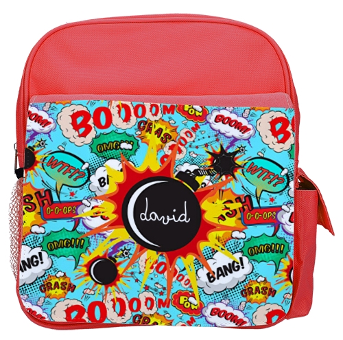mochila infantil personalizada con estampados divertidos para la vuelta al cole comic 2 - Mochila infantil Cómic