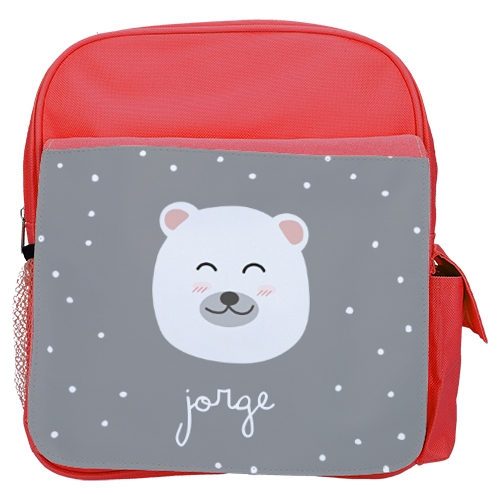 mochila infantil personalizada con estampados divertidos para la vuelta al cole oso - Mochila infantil Oso Polar