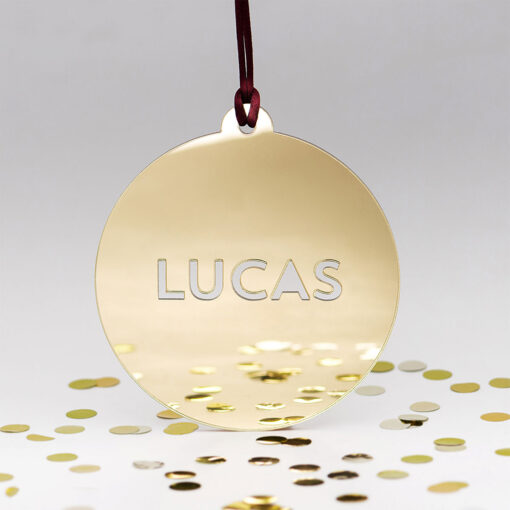 Bola de navidad nombre esfera personalizada adorno metacrilato oro espejo para arbol papanoel reyesmagos 510x510 - Bola nombre