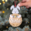 Bola de navidad personalizada madera abrazos artesanos conejo 100x100 - Abrazo Gato madera y metacrilato