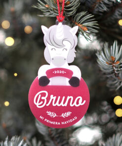 Bola de navidad personalizada metacrilato rojo carmesi abrazos artesanos unicornio 247x296 - Abrazo Unicornio carmesí